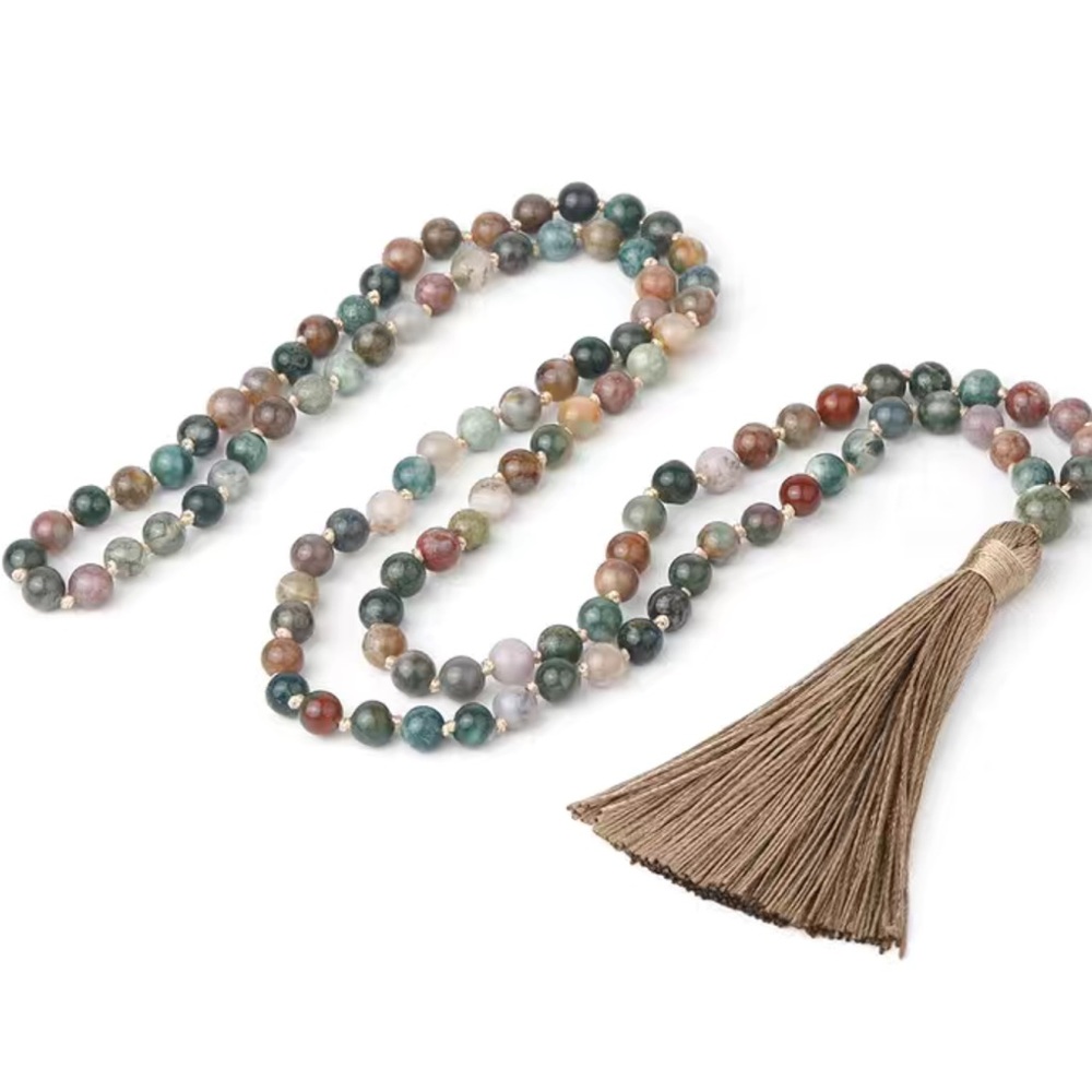 Indian Agate Mala - Picture 2 of 6